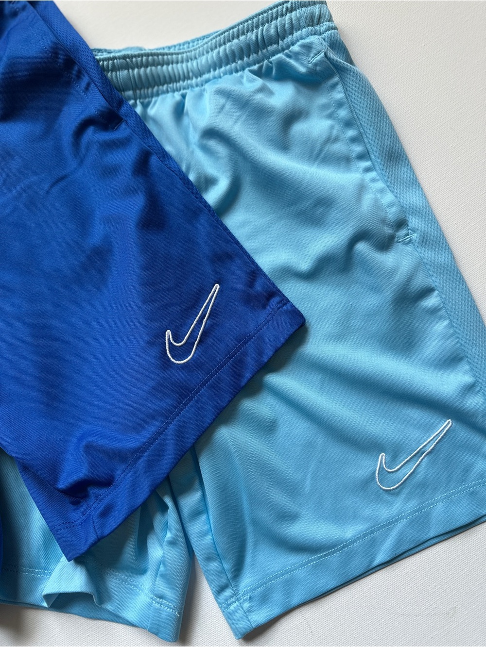 Nike Boys Athletic Shorts Bundle -Blue Athletic Shorts with White Swoosh